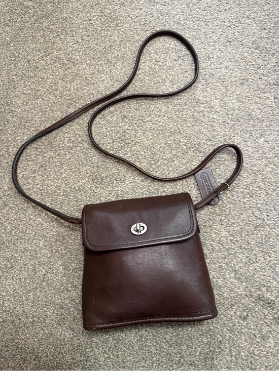 Coach Handbags - Vintage Coach Tango Flap Leather Small Crossbody Bag in Mahogany code 9049